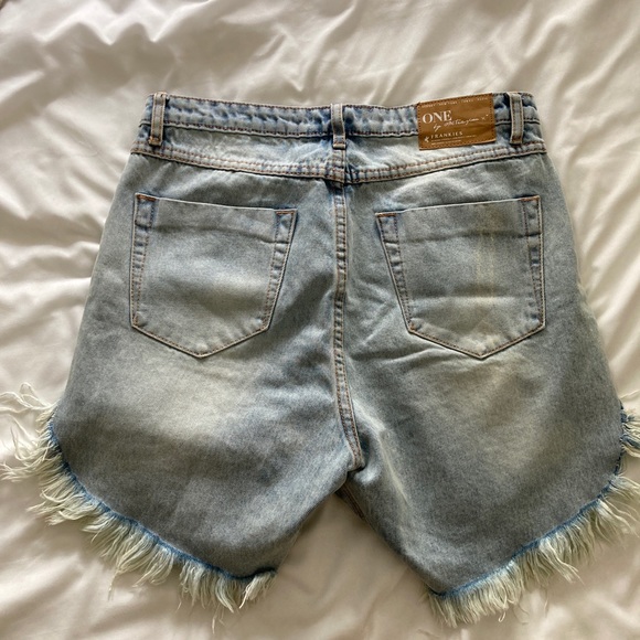 ONE Teaspoon Fringe Denim Shorts - Picture 8 of 8